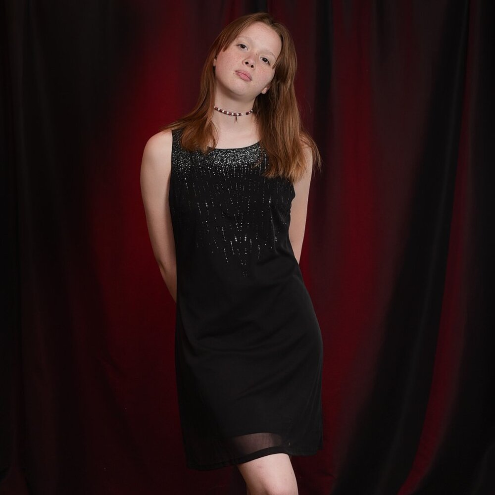 FASHION BUG BLACK DRESS, SIZE 8